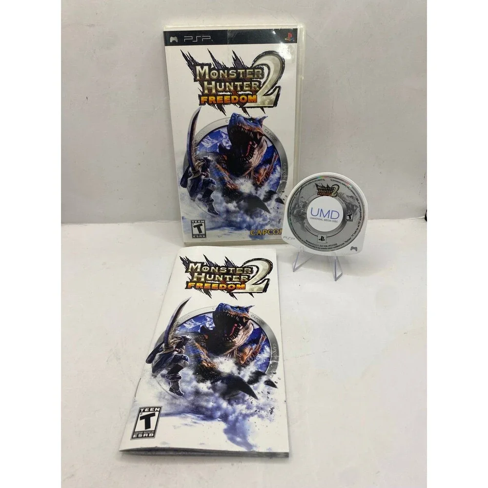 Monster Hunter Freedom 2 (Sony PSP, 2007) Complete CIB - Manual + Game - Tested